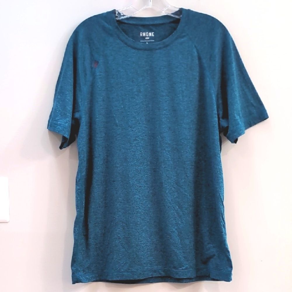 Rhone Reign Blue Short Sleeve Shirt Sz L